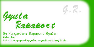 gyula rapaport business card